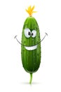 Smiling green cucumber Royalty Free Stock Photo