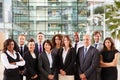 Smiling group portrait of corporate business colleagues