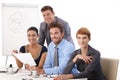 Smiling group of young businesspeople Royalty Free Stock Photo