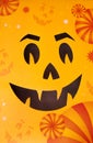 Smiling Halloween orange face mask