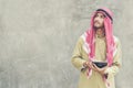 Smiling handsome arab man