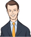 Smiling handsome businessman