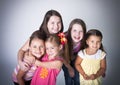 Smiling Happy Little Girls Royalty Free Stock Photo