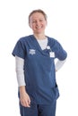 Smiling happy medical assistant in uniform Royalty Free Stock Photo