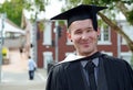 Smiling happy university college graduate young caucasian man Royalty Free Stock Photo