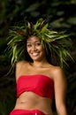 Smiling Hawaiian woman