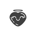 Smiling Heart Face emoji With Halo vector icon