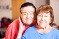 Smiling Hispanic Couple in a Senior Center