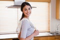 Smiling housewife posing Royalty Free Stock Photo