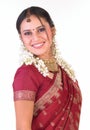 Smiling indian girl in silk sari Royalty Free Stock Photo