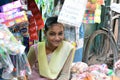 Smiling Indian Girl in Varanasi Royalty Free Stock Photo