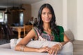 Smiling indian married woman with bindi