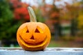 Smiling Jack-O-Lantern Royalty Free Stock Photo