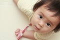 Smiling Japanese baby girl Royalty Free Stock Photo