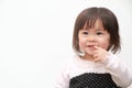 Smiling Japanese baby girl Royalty Free Stock Photo