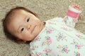 Smiling Japanese baby girl Royalty Free Stock Photo