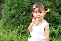 Smiling Japanese girl Royalty Free Stock Photo