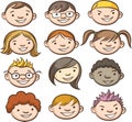 Smiling kids faces Royalty Free Stock Photo