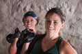 Smiling Ladies Holding Kettlebells