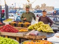 Smiling Lebanese greengrocers Royalty Free Stock Photo