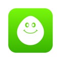 Smiling lime icon digital green