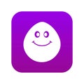 Smiling lime icon digital purple