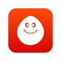 Smiling lime icon digital red