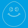 Smiling lime icon outline