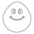 Smiling lime icon outline