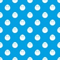 Smiling lime pattern seamless blue