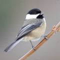 A Happy Friendly Small Cute Bird Called a Chickadee Royalty Free Stock Photo