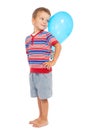 Smiling little boy with balloon Royalty Free Stock Photo