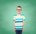 Smiling little boy in eyeglasses Royalty Free Stock Photo