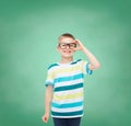 Smiling little boy in eyeglasses Royalty Free Stock Photo