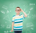 Smiling little boy in eyeglasses Royalty Free Stock Photo