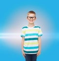 Smiling little boy in eyeglasses Royalty Free Stock Photo
