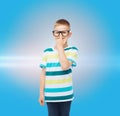 Smiling little boy in eyeglasses Royalty Free Stock Photo