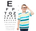 Smiling little boy in eyeglasses Royalty Free Stock Photo