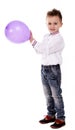 Smiling little boy holding the balloon Royalty Free Stock Photo