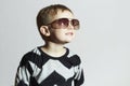 Smiling little boy in sunglasses.Child.Kids fashion