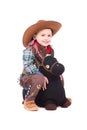 Smiling little cowboy Royalty Free Stock Photo