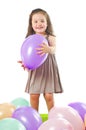 Smiling little girl with balloon Royalty Free Stock Photo