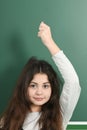 Smiling little schoolgirl Royalty Free Stock Photo