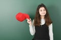 Smiling little schoolgirl Royalty Free Stock Photo