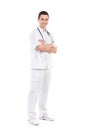 Smiling male nurse posing with arms crossed Royalty Free Stock Photo