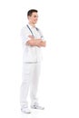 Smiling male nurse posing with arms crossed Royalty Free Stock Photo