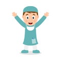 Smiling Male Surgeon Cartoon Character