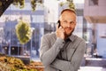 Smiling man on phone call Royalty Free Stock Photo