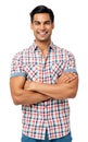 Smiling Man Standing Arms Crossed Royalty Free Stock Photo