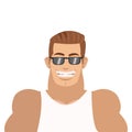 smiling man with sunglasses icon Royalty Free Stock Photo